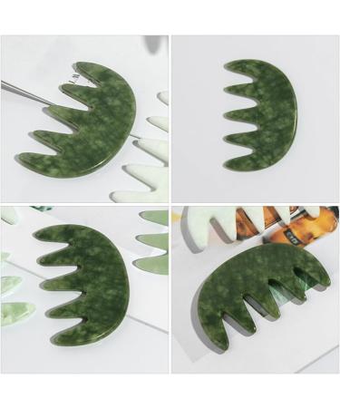 Buy Nolitoy Green Jade Scalp Massage Comb | Gua Sha Hairbrush & Acupuncture Tool for Men & Women - International Shipping - Buy Online on GoSupps.com