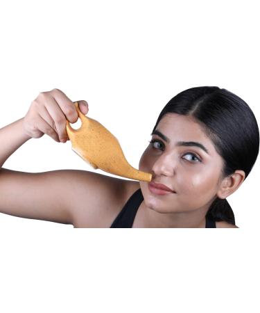 HealthGoodsIn Premium Ceramic Neti Pot with Salt - 225 Ml Freckle Pattern (Orange) | Sinus Relief Tool - Dishwasher Safe - Buy Online on GoSupps.com
