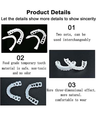 Customizable Instant Veneer Dentures - 2 Pairs for Men and Women - Temporary Braces and Whitening Replacements - Protect Your Teeth for a Confident Smile - Buy Online on GoSupps.com