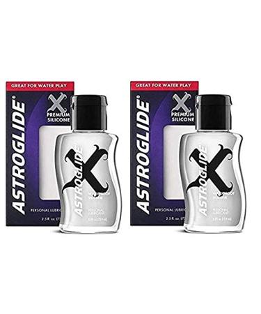 Astroglide X Premium Silicone Personal Lubricant 2.5 Fl Oz (Pack of 2)