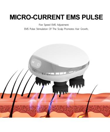 Yissone Electrical Scalp Massager | Portable Heated Head Massager with Red Light | 4 Heads & 88 Knots for Scalp Stress Relief - Buy Online on GoSupps.com