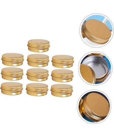 Housoutil 2 Sets 10 Pcs Gold Threaded Aluminum Box Containers Cosmetic Tins Aluminium Boxes Cream 5.2x2cmx2pcs Goldenx2pcs - Buy Online on GoSupps.com