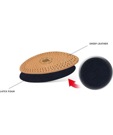 Kaps Halfix Half Insoles - Premium Tan Leather & Latex, Size L8-9 US / 39-40 EUR, Beige - Buy Online on GoSupps.com