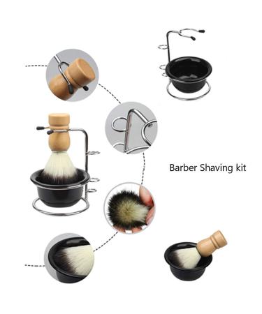 CCbeauty Stainless Steel Shaving Kit for Men - Razor, Brush Holder, Soap Bowl, Badger Hair Brush - Perfect Gift for Boyfriend, Husband, Dad - Ideal for Birthday or Fathers Day - Buy Online on GoSupps.com
