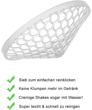 Protein Shaker 700ml - Leak-Proof BPA-Free with Clickable Sieve & Scale - Ideal for Whakes Isolates & Sports Concentrates - Black Smoke - Buy Online on GoSupps.com