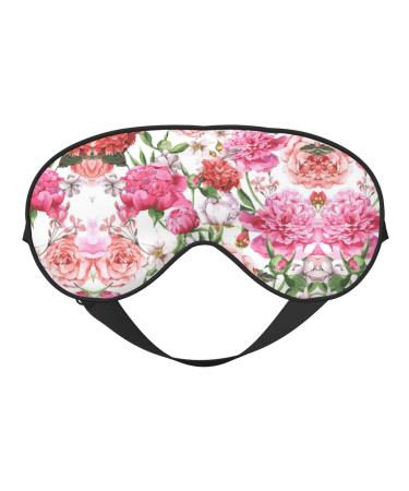Garden Peony Soft Sleep Eye Mask Female Breathable Eye Patch Perfect for Travel and Relaxation