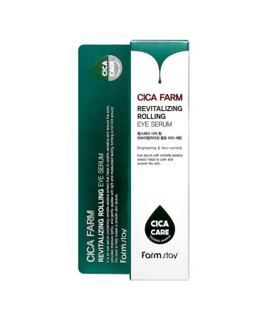 FARMSTAY Cica Farm Revitalizing Rolling Eye Serum - Soothing Brightening & Wrinkle Improvement - 0.84 Fl. Oz / 25ml | International Shipping Available - Buy Online on GoSupps.com