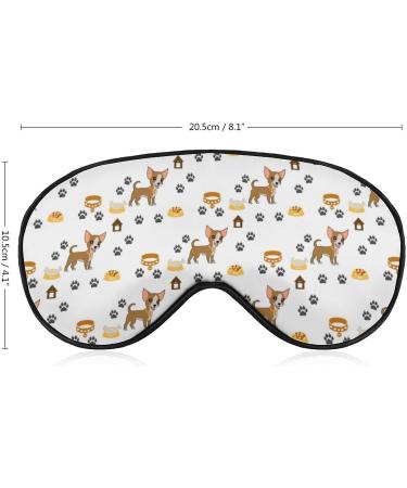 Chihuahua Dog Paw Print Sleep Mask Adjustable Blindfold for Better Sleep and Travel - Men and Women - Buy Online on GoSupps.com