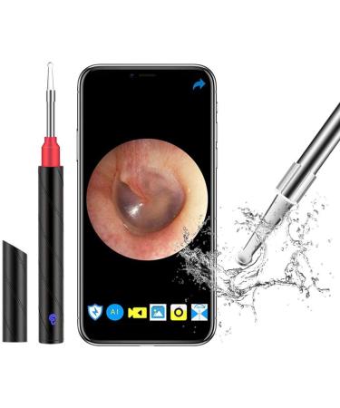 Wireless Otoscope Earwax Removal 1080P HD WiFi Ear Wax Remover Endoscope with Blue Light Disinfection Light for Children Adults Pets