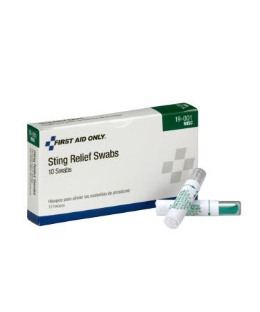 First Aid Only 19-001 Sting Relief Swab (Box of 10)