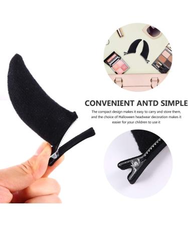 Lurrose 8 Pieces Halloween Cosplay Devil Horn Hair Clips - Funny Black Headwear for Parties - Buy Online on GoSupps.com