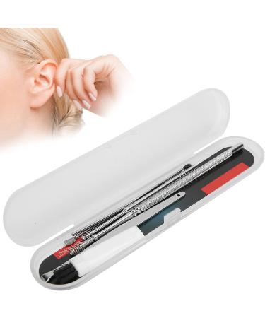 5pcs Dual-Headed Stainless Steel Ear Wax Cleaner Tool Kit - Ear Pick Set for Home, Salon, and Travel - Buy Online on GoSupps.com