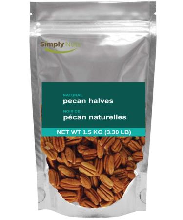 Simply Nuts Wholesale Raw Pecans Halves 1.5Kg 6Kg 11.35Kg (6KG (4 x 1.5kg - $3.05/100g))