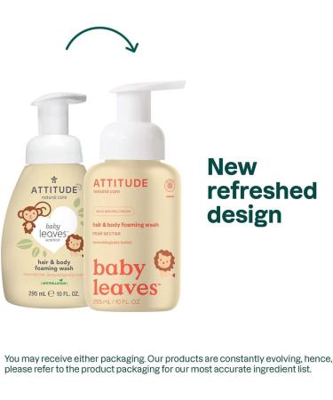  ATTITUDE Eco 2-in-1 Baby Shampoo and Gel Pear Nectar Scent Attitude 295ml - Buy Online on GoSupps.com