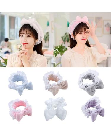 JSGHGDF Headband Plush Bows Solid Color Headband Ruffle Lace Soft Makeup Hairband -slip Elastic Headbands for Girls Women Orange - Buy Online on GoSupps.com