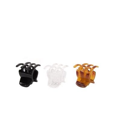 Goody Classic Claw Hair Clips - 6-Count in Clear, Brown, and Black | Secure and Long-Lasting Hold | Color Varies - Pack of 1 - Buy Online on GoSupps.com