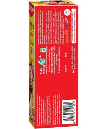 Colgate Kids Toothpaste for 2-5 Years - 80Gm Tooth Paste with 50% Lesser Abrasive Formula for Protecting Against Cavities (Strawberry Flavour) (Bubblefruit Flavour) | Anti-Cavity(2.8 Ounce) - Buy Online on GoSupps.com