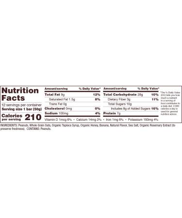 Bob's Red Mill Peanut Butter Banana Oats Bob's Bar (Case of 12) - 1.76 oz x12 Pack - Buy Online on GoSupps.com