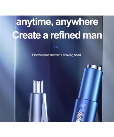 Nose and Ear Hair Trimmer - 6000 RPM Precision Tool | Rechargeable Wet/Dry Easy Clean Hypoallergenic Stainless Steel Blades (Blue) - International Shipping Available - Buy Online on GoSupps.com