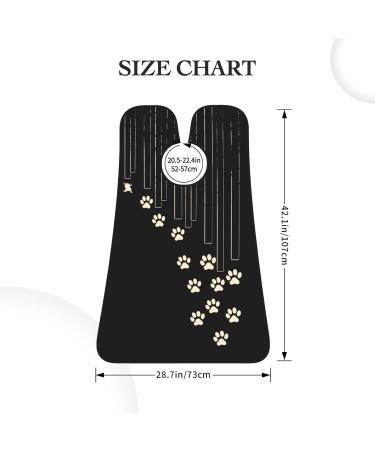 Piano Paws Print Beard Bib Apron - Non-Stick Men's Hair Catcher for Shaving | Perfect Gifts for Men One Size Black - Buy Online on GoSupps.com
