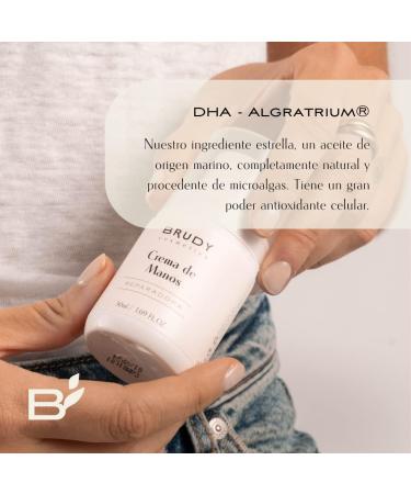  Brudy Brudy Cosmetics - Hand Cream with DHA | Sensitive Skin | Relay Treatment | Nourishes Irritated Dry and Broken Skin | Natural Site-Based Vegan and Cruelty-Free | 50 ml - Buy Online on GoSupps.com