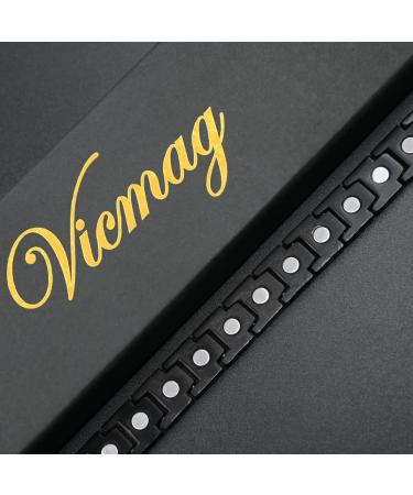 Vicmag Lymphatic Drainage Mat - Titanstahl Magnetic Hardship Tool with Adjustable Strength & Gift Box (Single-Row Black) | Premium Wellness Solution - Buy Online on GoSupps.com