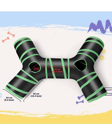 4 Way Collapsible Cat Tunnel - Interactive Kitty Toy with Storage Bag - Buy Online on GoSupps.com