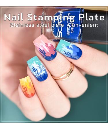 Alexnailart Nature Theme Nail Stamp Plates - Cactus Desert & Camel Designs for DIY Nail Art | NA029 - Buy Online on GoSupps.com