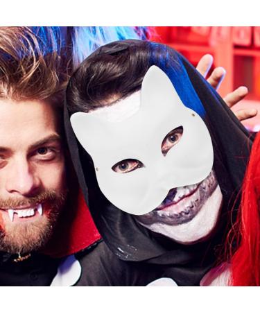Paintable Kichvoe Cat Masks - 8 Pack Half-Face Carnival Masks for Dance Parties & Events | International Shipping Available - Buy Online on GoSupps.com