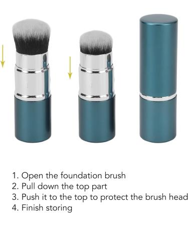 Qukaim Oil Absorbing Volcanic Face Roller 2 in 1 Face Oil Absorbing Roller Double Headed Foundation Brush Volcanic Stone Oil Control Roller Blue - Buy Online on GoSupps.com