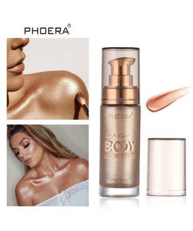 Phoera Liquid Highlighter Body Shimmer Waterproof Bronzer Spray - 101 Rose Golden - Buy Online on GoSupps.com