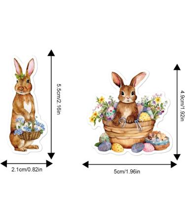 Teksome Easter Cupcake Toppers - Bunny Cake Topper Easter Cake Decorations 8pcs Bunny Easter Egg Cake Food Picks for Happy Easter Spring Theme Party Decorations - Buy Online on GoSupps.com