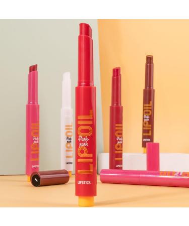  Fravsiu Clicky Lip Gloss Pen Click Lip Gloss Pen Set | Lip Stains 6-Pack for Women | Waterproof Lip Gloss Plumping Lip Oil - Buy Online on GoSupps.com