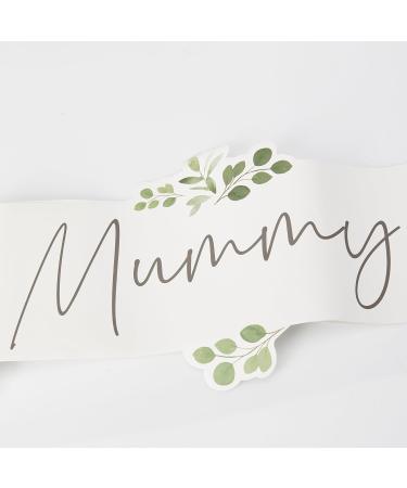 Ginger Ray Mummy to Be Botanical Baby Shower Sash - Sage Green Ribbon - 15x155cm - Buy Online on GoSupps.com