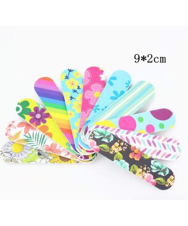 100 Mini Floral Nail Files Buffers - Nail Buffering Files for Manicure Pedicure - Buy Online on GoSupps.com