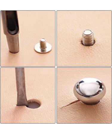 Kyuionty 60 Sets Chicago 8mm Round Head Button Phillips Screw Stud Rivet - 4 Colors Leather Rivets for DIY Craft and Repairs - Buy Online on GoSupps.com