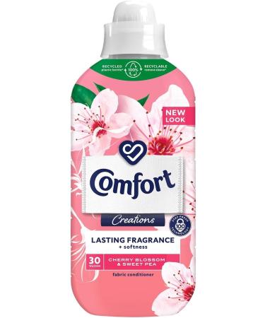 Comfort Creation Concentrated Fabric Conditioner with 100 Days of Long Lasting Fragrance and Softness Intense Liquid Fabric Softener 30 Washes 900 ml (Cherry Blossom& Sweet Pea Buy 2) - Buy Online on GoSupps.com