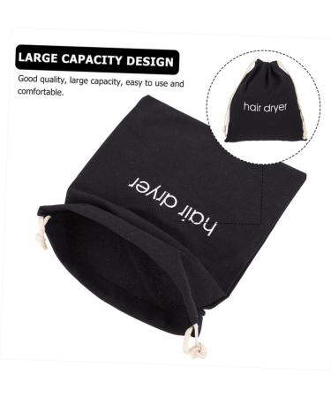 PLAFOPE 4pcs Hair Dryer Storage Bag Hair Dryer Carrying Bags Hair Waver Tool Hair Bag Cloth Bag Fabric Black - Buy Online on GoSupps.com