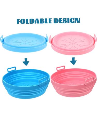 Alipis 2pcs Air Fryer Airfryer Silicone Bakeware Baking Reusable Liner Lining Silicone Pad Non Stick Light Grey 21.5X21.5cm - Buy Online on GoSupps.com