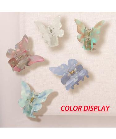 5PCS Pink Butterfly Hair Clips for Girls & Women | Nonslip Claw Clips for Thick Hair - Buy Online on GoSupps.com