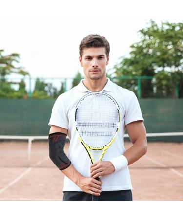 Agile Now Elbow Bandage - Upgraded Stabilization & Protection for Tennis Weightlifting & Golf | Non-Slip Arm Bandage with Curved Gel Pads (XL | Red) - Buy Online on GoSupps.com