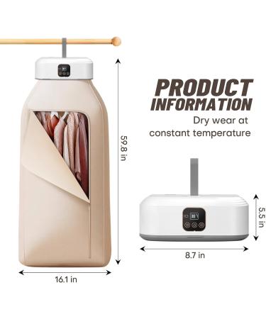 Clothes Dryer Portable Clothes Dryer Electric Clothes Dryer Portable Clothes Drying Rack Portable Dryer For Laundry For Rv Travel Apartment Electric Clothing Dryer With Dryer Bag Wireless Remote - Buy Online on GoSupps.com