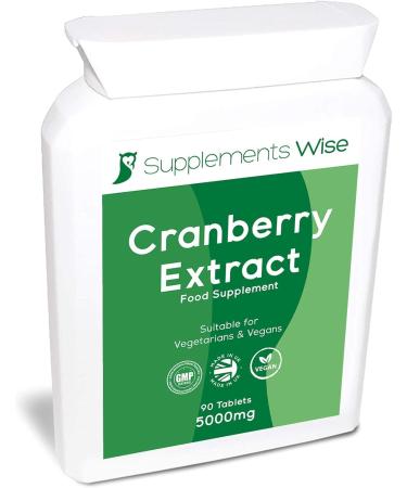 Cranberry Tablets 5000mg - UTI & Bladder Infection Treatment - 90 Pills for Cystitis Remedies - Kidney Cleanse - UTI Treatment for Women and Men - Buy Online on GoSupps.com