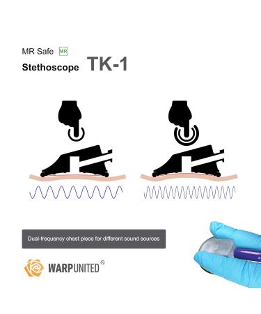 TK-1 Professional MR Safe Stethoscope - Dual-Frequency Gray | International Shipping Available - Buy Online on GoSupps.com