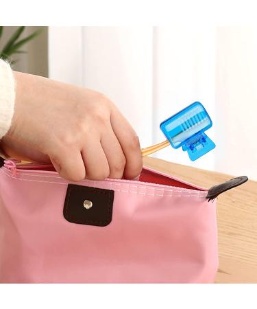 4 Pack Travel Toothbrush Head Covers - Portable Dental Brush Protectors for Home, Camping, and Travel - Blue, Yellow, Grey, Clear - Buy Online on GoSupps.com