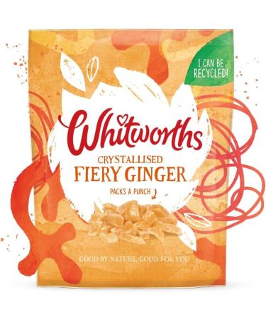Whitworths | Bake with Crystallised Fiery Ginger 175g | Crystallised Stem Ginger | Naturally Spicy and Deliciously Sweet | Suitable for Vegans - Buy Online on GoSupps.com