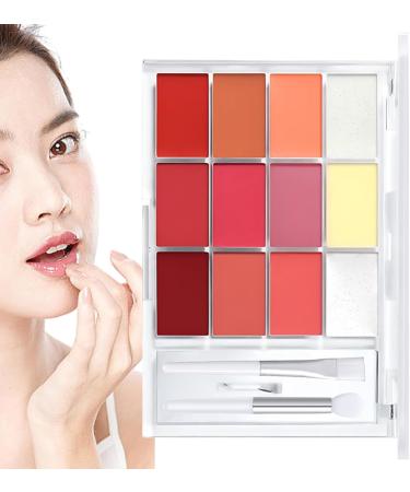 Women's Lip Gloss Palette 12 Colors Lip Gloss Tints Moisturizing Lip Gloss - Soft Tinted Lip Gloss Color Palette Lipstick for Women - Buy Online on GoSupps.com