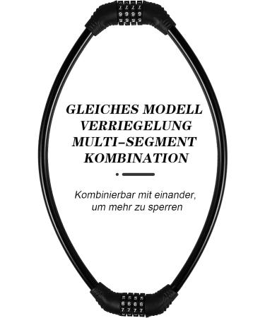 Popuppe 2-Piece Bicycle Lock Set - High-Security Number Code Cable Lock for Bikes Motorcycles and Scooters | Safe Theft Protection - Buy Online on GoSupps.com