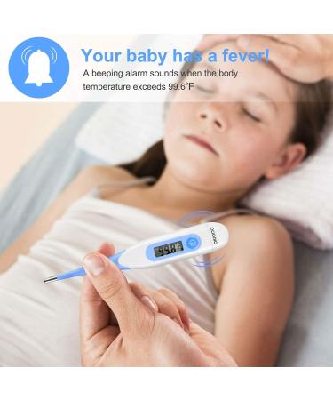 Adoric Digital Medical Thermometer - Best Armpit & Oral Thermometer for Baby Kids Adults in Blue - Buy Online on GoSupps.com