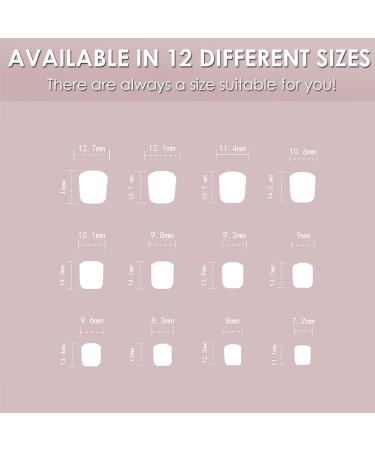 24Pcs White Glitter French False Nails with Nail Glue - Short Square Press on Nails for Women & Girls - Nude Pink Squoval Stick on Nails - Buy Online on GoSupps.com